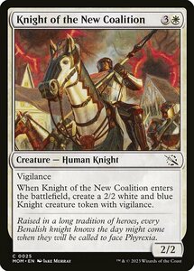 MTG ■白/英語版■ 《新たな連合の騎士/Knight of the New Coalition》★FOIL★ 機械兵団の進軍 MOM