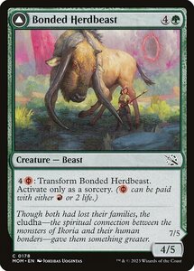 MTG ■緑/英語版■ 《結束した群獣/Bonded Herdbeast》★FOIL★ 機械兵団の進軍 MOM