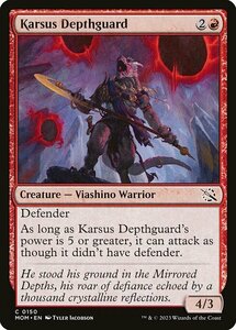 MTG ■赤/英語版■ 《カーサスの深淵守護兵/Karsus Depthguard》★FOIL★ 機械兵団の進軍 MOM