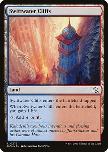 MTG ■土地/英語版■ 《急流の崖/Swiftwater Cliffs》★FOIL★ 機械兵団の進軍 MOM