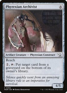 MTG ■無/英語版■ 《ファイレクシアの文書管理人/Phyrexian Archivist》★FOIL★ 機械兵団の進軍 MOM