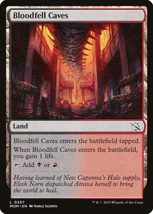 MTG ■土地/英語版■ 《血溜まりの洞窟/Bloodfell Caves》★FOIL★ 機械兵団の進軍 MOM