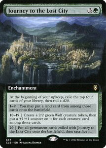 MTG ■緑/英語版■ 《失われた都への旅/Journey to the Lost City》▲拡張アート▲ 統率者レジェンズ：バルダーズゲートの戦い CLB