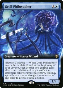 MTG ■青/英語版■ 《グレルの哲人/Grell Philosopher》▲拡張アート▲ 統率者レジェンズ：バルダーズゲートの戦い CLB