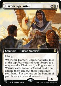 MTG ■白/英語版■ 《ハーパーの勧誘者/Harper Recruiter》▲拡張アート▲ 統率者レジェンズ：バルダーズゲートの戦い CLB