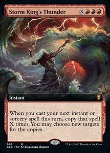 MTG ■赤/英語版■ 《嵐の王の雷/Storm King's Thunder》▲拡張アート▲ 統率者レジェンズ：バルダーズゲートの戦い CLB