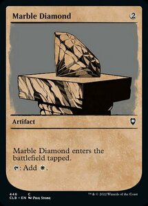 MTG ■無/英語版■ 《乳白色のダイアモンド/Marble Diamond》▲ショーケース▲ 統率者レジェンズ：バルダーズゲートの戦い CLB