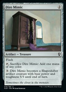 MTG ■無/英語版■ 《不吉なミミック/Dire Mimic》★FOIL★ 統率者レジェンズ：バルダーズゲートの戦い CLB