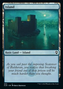 MTG ■土地/英語版■ 《島/Island》★FOIL★ 統率者レジェンズ：バルダーズゲートの戦い CLB