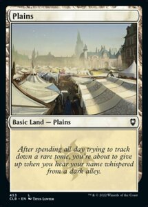 MTG ■土地/英語版■ 《平地/Plains》★FOIL★ 統率者レジェンズ：バルダーズゲートの戦い CLB