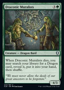 MTG ■緑/英語版■ 《ドラゴンの壁画家/Draconic Muralists》★FOIL★ 統率者レジェンズ：バルダーズゲートの戦い CLB