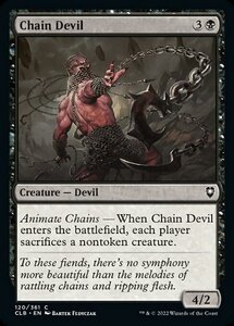 MTG ■黒/英語版■ 《チェイン・デヴィル/Chain Devil》★FOIL★ 統率者レジェンズ：バルダーズゲートの戦い CLB