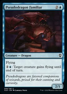 MTG ■青/英語版■ 《スードゥドラゴンの使い魔/Pseudodragon Familiar》★FOIL★ 統率者レジェンズ：バルダーズゲートの戦い CLB