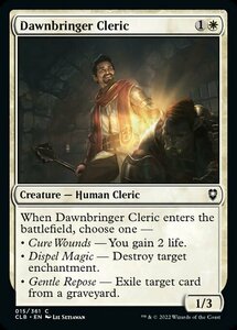 MTG ■白/英語版■ 《黎明運びのクレリック/Dawnbringer Cleric》★FOIL★ 統率者レジェンズ：バルダーズゲートの戦い CLB