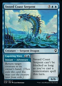 MTG ■青/英語版■ 《ソード・コーストの海蛇/Sword Coast Serpent》★FOIL★ 統率者レジェンズ：バルダーズゲートの戦い CLB