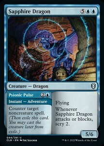 MTG ■青/英語版■ 《サファイア・ドラゴン/Sapphire Dragon》★FOIL★ 統率者レジェンズ：バルダーズゲートの戦い CLB