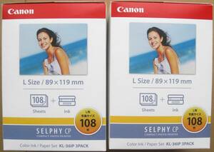 Canon◆SELPHY CP KL-36IP 3PACK （L版写真サイズ　108枚）2箱セット