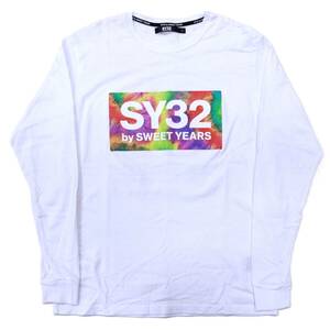 SY32 by SWEET YEARS スウィートイヤーズ 長袖Tシャツ ロンT L コットン WHT