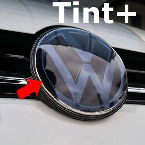 Tint+カット済み エンブレム スモークフィルム(スモーク20％) VW ゴルフ7.5 5G系 後期 2017/5- golf VII LCI gti tsi ゴルフR mk7の画像1