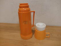 サーモス 魔法瓶 イギリス製 0.25リットル 　オレンジ　昭和レトロ　_画像6