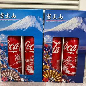 Coca-Colaコカコーラ静岡富士山限定ボトル2セット4缶の画像1