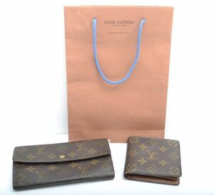 K222Z66R//LOUIS VUITTON ルイヴィトン モノグラム 財布 カード入れ 2点セット / MI0978 MI884 / 袋付き