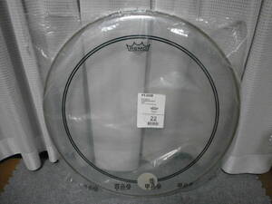 REMO 22" bass drum strike surface for head POWERSTROKE 3 CLEAR P3-322B new goods 
