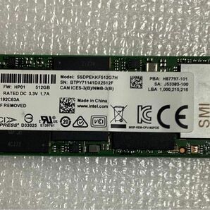 Intel SSD M.2 2280 NVMe 512GB 使用時間:23983h