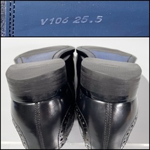 即決 REGAL リーガル ウイングチップ フルブローグ ブラック 黒 メンズ 本革 レザー 革靴 25.5cm ビジネスシューズ フォーマル A1915_画像10