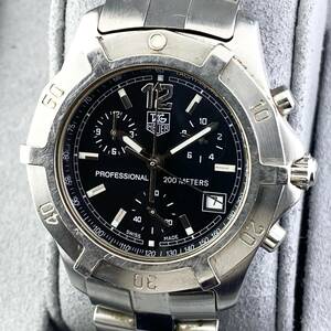 【1円〜】TAG HEUER タグ ホイヤー 腕時計 メンズ クロノグラフ CN1110 エクスクルーシブ ブラック文字盤 プロフェッショナル 可動品