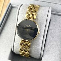 【1円〜】Christian Dior クリスチャン ディオール 腕時計 レディース バギラ 46-154-2 ブラックムーン ゴールド 可動品_画像2