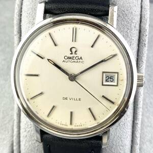 【1円〜】OMEGA オメガ 腕時計 メンズ AT 自動巻 DE VILE デビル シルバー文字盤 ラウンドフェイス デイト 可動品