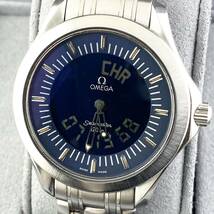 【1円〜】OMEGA オメガ 腕時計 メンズ SEAMASTER シーマスター アナデジ 120m ブルー文字盤 ラウンドフェイス 可動品_画像1