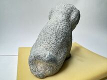 A208）彫刻家　河合隆三作　石像　犬　2004年　高宮画廊_画像7