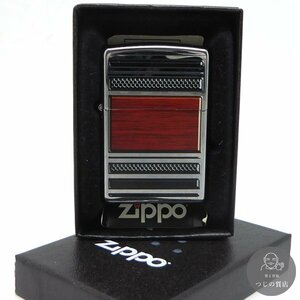 1円～ 未使用 zippo ジッポー パイプ　ライター スチールアンドウッド 木目調 箱 ◆送料600円(近畿)～◆～4/1(月)終了 質屋-9506