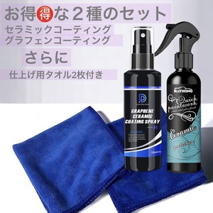 【お試しサイズ・クロス付き】自動車・バイク用Rayhongセラミックコーティングスプレー100ｍl、Dproセラミックコーティングスプレー100ｍl