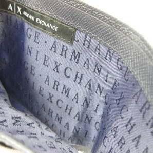 美品 A/X ARMANI EXCHANGE アルマーニエクスチェンジ 二つ折り 財布 ネイビー 紺 レザー メンズの画像7