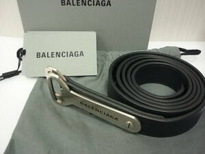 美品 BALENCIAGA バレンシアガ レザー ベルト ボトルオープナー ブラック 黒 a