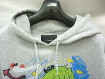 ZAC VARGAS ザックバルガス DACK GRAFFITI hoodie ダック グラフィティ フーディー パーカー グレー ヴィンテージ加工（95）a_画像2