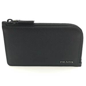  Prada монета & футляр для карточек safia-no кожа PRADA 2MC021 черный чёрный f ковер men toS разряд б/у шесть . дорога магазин 