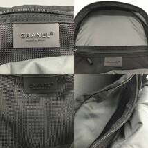 シャネル バッグ バックパック スポーツライン ブラック キャンバス CHANEL リュック カーキ ABランク 中古 六甲道店_画像4