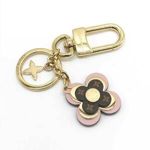  Louis Vuitton blue ming flower BB key holder Gold M63085 LOUIS VUITTON key ring bag charm A rank used six . road shop 