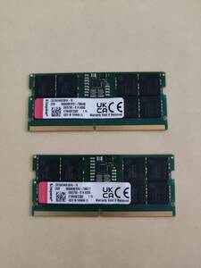 DDR5-5600 SO-DIMM 16GB×2 32GB ノートパソコン用メモリ Kingston PC5-5600