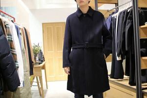 AURALEE オーラリー Beaver Melton Soutien Collar Coat ビーバー メルトン ステンカラー コート ネイビー 3 コモリ ヤエカ レショップ