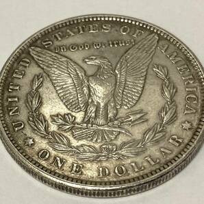 1円～【中古/美品】外国硬貨 アメリカ 1ドル モルガンダラー 銀貨 1889年 重さ 26.67g φ38ｍｍ 比重値10.3 1枚の画像6