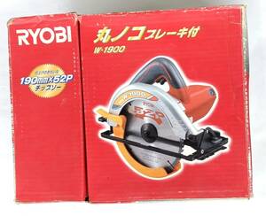 【中古/美品/保管品】RYOBI リョービ 丸ノコ チップソー付 W-1900 610909A 電動工具 まるのこ マルノコ