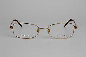 【未使用・新品】CELINE セリーヌ LUNETTES チタン フルリム ゴールド VC1076J COLOR:300 MADE IN JAPAN