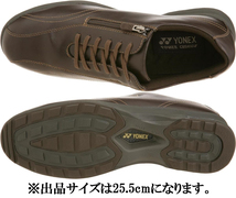 MC30 DBR 25.5cm ヨネックス メンズ ウォーキングシューズ 靴 3.5E SHWMC30 SHWMC-30 YONEX パワークッション 紳士 軽量_画像3