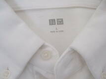 ユニクロLサイズ半袖ポロシャツ；黒、白（エアリズム）；２枚まとめて；スポーツ、普段着、アウトドア_画像5
