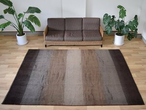 【1円スタート】新品 ペルシャ ギャッベ 273 x 207 cm 縦3m 横2m 6㎡ 6帖程度 天然 肉厚 ウール 手織り ギャベ ラグ 絨毯 カーペット